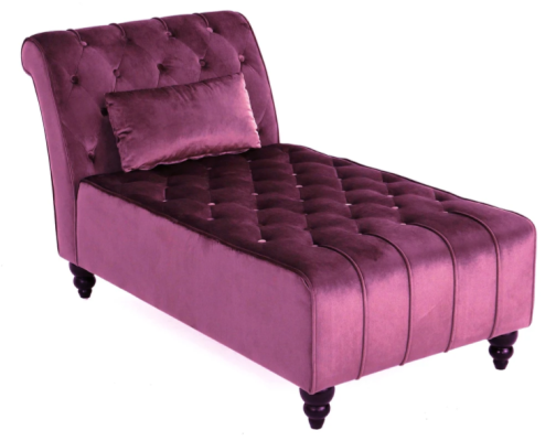 Purple Chaise Longue Chesterfield Furniture Lounger Living room Modern Design