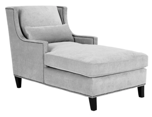 Chaise Longue Loungers Furniture Ottoman Living room Design Sofa Beige Fabric Lounger