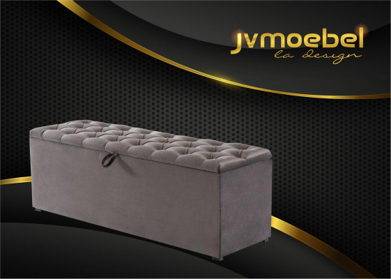 Modern design 2x Bedside tables Chesterfield Textile Bedroom Bedside tables new