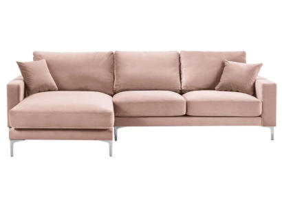 Textile Fabric Chesterfield Sofas Creative Furniture Living room Corner sofa Pink XXL Big
