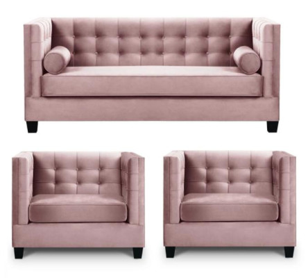 Sofa set Couch Velvet Upholstery couchen Complete set Sets Living room Furniture