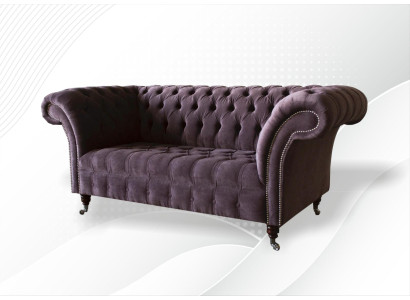 Chesterfield Sofa Couch Upholstery Sofas Classic r 2 Seat Seat Velvet Two-seater
