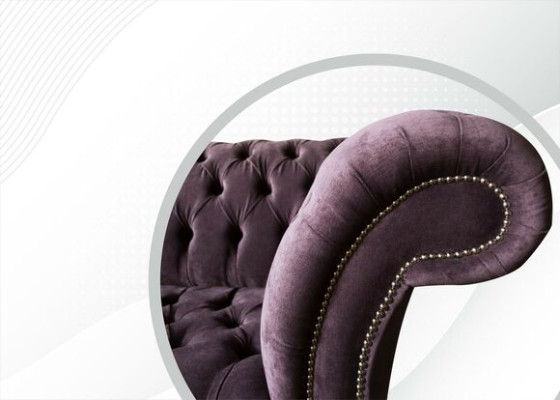 Chesterfield Sofa Couch Upholstery Sofas Classic r 2 Seat Seat Velvet Two-seater