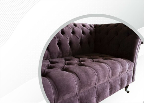 Chesterfield Sofa Couch Upholstery Sofas Classic r 2 Seat Seat Velvet Two-seater
