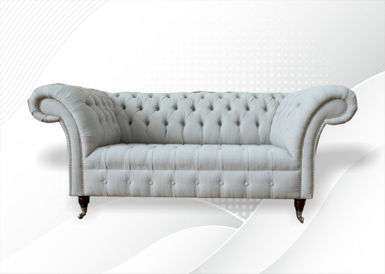 Chesterfield 2 Seater Living room Couch Sofa Upholstery Textile Fabric Suite new