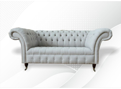 Chesterfield 2 Seater Living room Couch Sofa Upholstery Textile Fabric Suite new