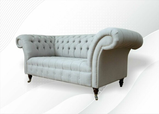 Chesterfield 2 Seater Living room Couch Sofa Upholstery Textile Fabric Suite new