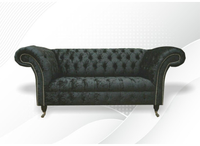 Chesterfield Velvet Club Couch Upholstery 2 Seater design Textile Sofas Couches