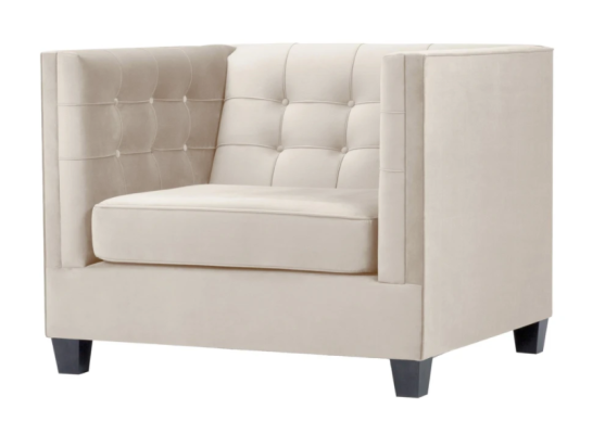 Armchair Modern Chesterfield Textile Fabric White Creative Loft Furniture new Living room