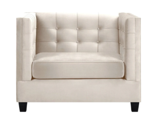 Armchair Modern Chesterfield Textile Fabric White Creative Loft Furniture new Living room
