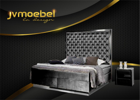 Complete's Bed Boxspring Beds Luxury Design Bedroom Furniture stainless steel