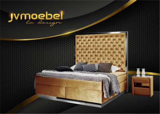 Complete's Bed Boxspring Beds Luxury Design Bedroom Furniture stainless steel
