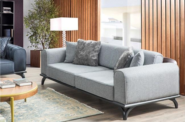 Three Seater Couch Sofa 227cm Sofa Couches Upholstery Furniture Textile Fabric