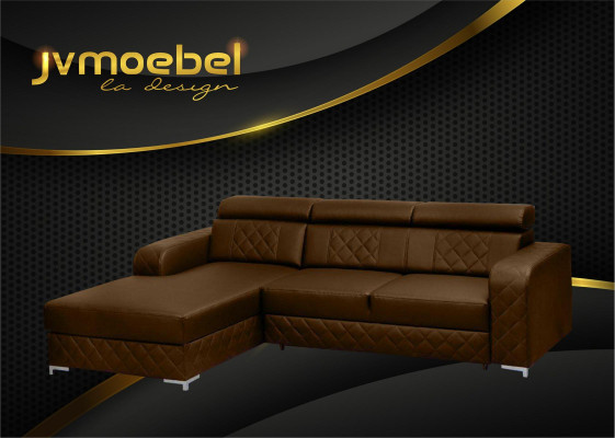Corner sofa L-shape Leather Modern Furniture Design Living landscape Couch Velvet fabric Textile