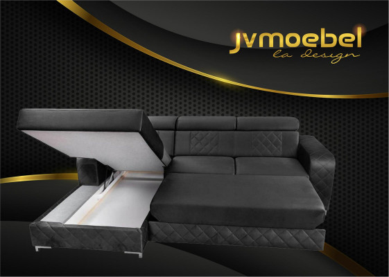 Corner sofa L-shape Leather Modern Furniture Design Living landscape Couch Velvet fabric Textile