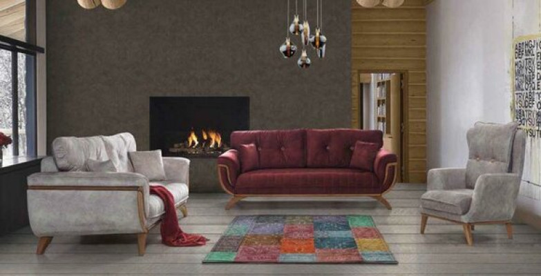 Luxury Three Seater Modern Couch Upholstery Furniture Gray Couches Sofas