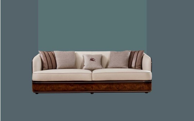 Sofa 3 Seater Beige Living room Modern Design Couches Luxury Furniture Leather Sofa new