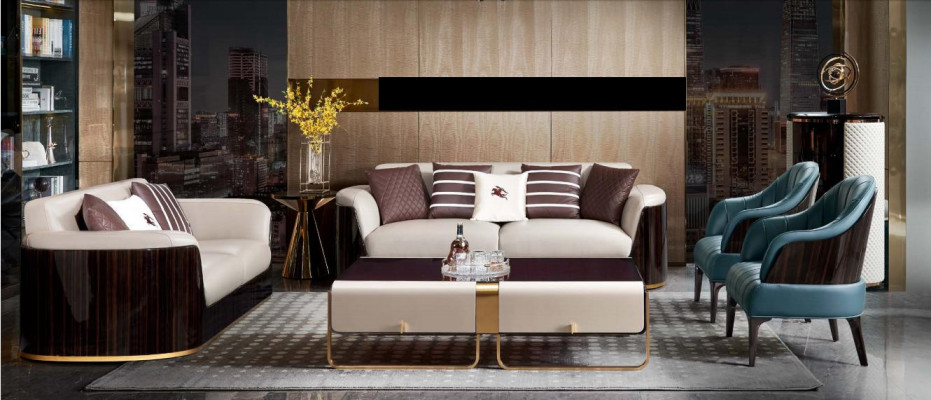 Sofa 3 Seater Beige Modern Design Couches Leather Sofas new Creative