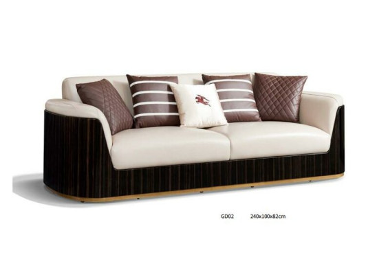 Sofa 3 Seater Beige Modern Design Couches Leather Sofas new Creative