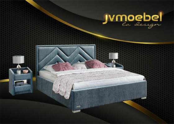 Complete's Bedroom Set Bed 2x Bedside table 3 pcs. Sets Designer Luxury Beds