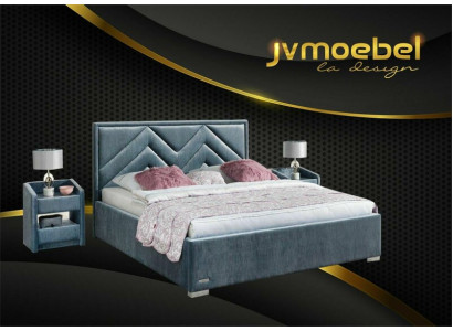 Complete's Bedroom Set Bed 2x Bedside table 3 pcs. Sets Designer Luxury Beds