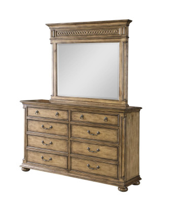Mirror Chest of drawers Wardrobe Chests of drawers Sideboard Bedroom Set Wood Modern Style 2-piece