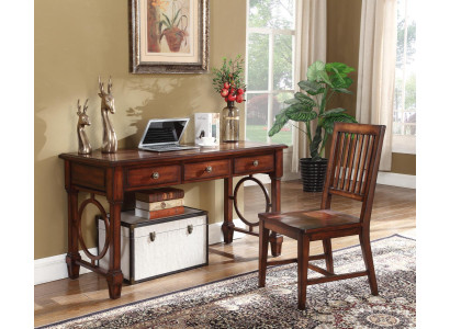 Desk 2 pcs. Set Office Furnishings Table Wood Design Furniture Wardrobe Computer