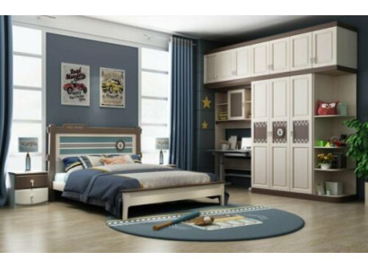 Bedroom Complete Set Bed Bedside table Chest of drawers 6-piece Design Wood Furniture Sets