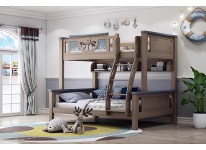 Double bunk bed Children Youth Room Furniture Wood Bunk High Bed Double Beds