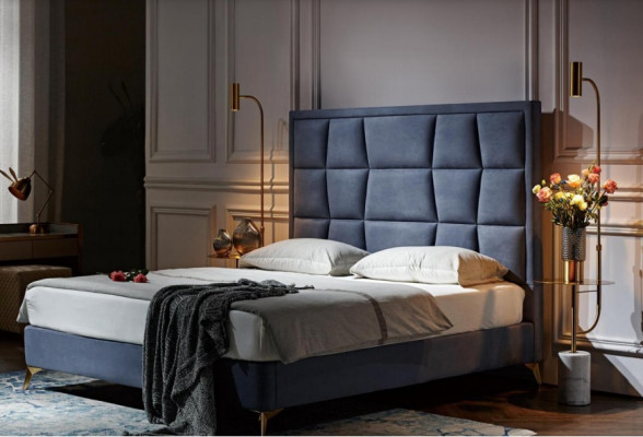 Design Bed Bedroom Beds Textile Hotel Luxury Upholstery Seat Fabric new Furniture