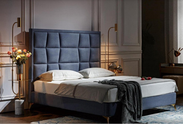 Design Bed Bedroom Beds Textile Hotel Luxury Upholstery Seat Fabric new Furniture