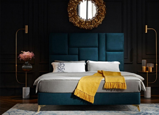 Design bed 180x200cm Double bed Bed Marriage bed Design Luxury Luxur Upholstered bed new