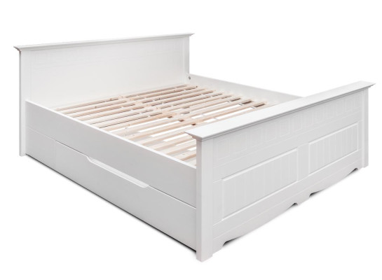 Double bed Bed Bed frame Beds Marriage bed Upholstered bed Wood Furniture White Farmers