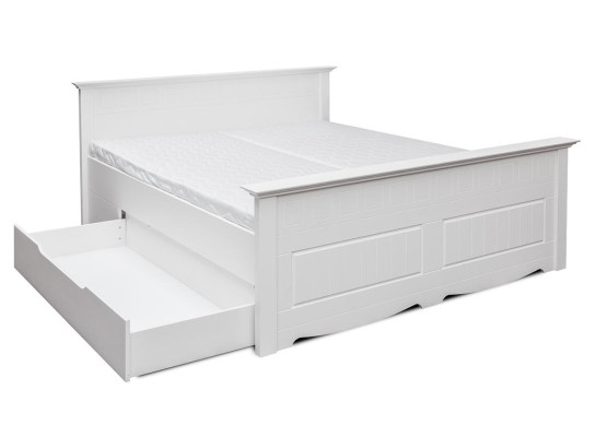 Lit Rembourrage Design Wooden bed and Double Lits Blanc 180x200 Sommeil Chambre