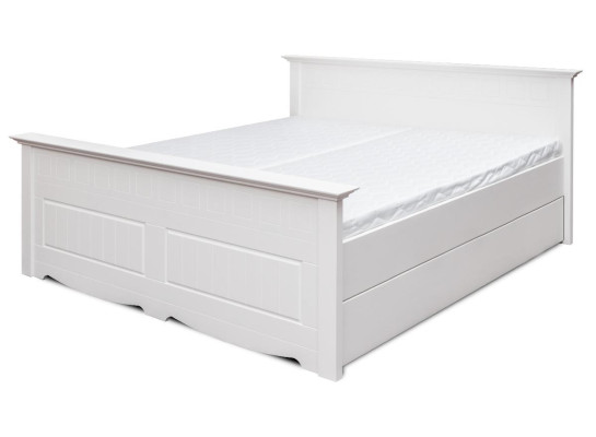 Lit Rembourrage Design Wooden bed and Double Lits Blanc 180x200 Sommeil Chambre