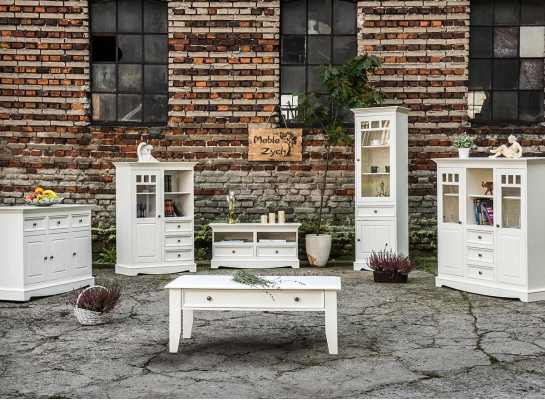 Country House Living room Table Coffee table Handcraft Real Wood Sofa Side Tables