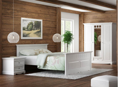 Designer Bedroom Bed 2x Bedside tables Wardrobe Set new 180x200cm 4pcs