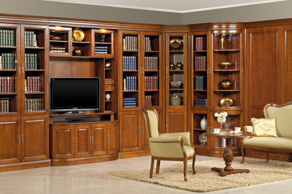 Classic Cabinets Wardrobe Display case glass cabinet wall unit Model BA-1