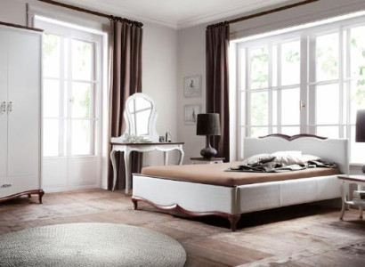 Double bed Chesterbett Bed Beds Upholstery Textile Classic Wood Bedroom new