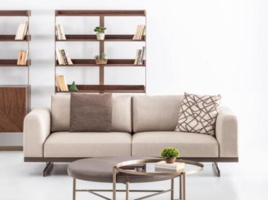 Modern three-seater fabric sofa Luxury Couch Furniture Textile Living room furniture