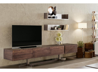 Luxurious TV wardrobe in a modern style made from durable wood