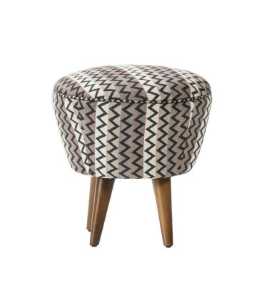 Upholstered Stool Puff Footstool Stool Ottoman Fabric Gray Seat