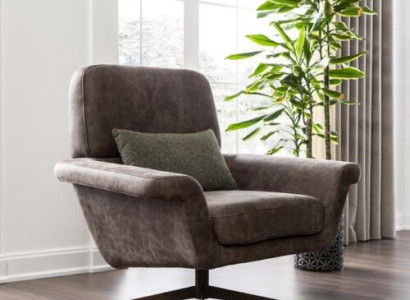 Wing Chair Armchair Cocktail Chair Seater Modern Design Gray Imitation leather