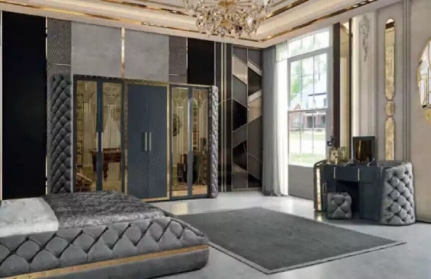 Wardrobe Wardrobe Chesterfield Designer Cabinets Upholstered 315cm