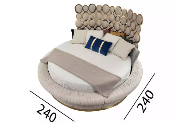 Modern bedroom set Bed + 2x Bedside tables + Dressing table + Mirror 5 pieces