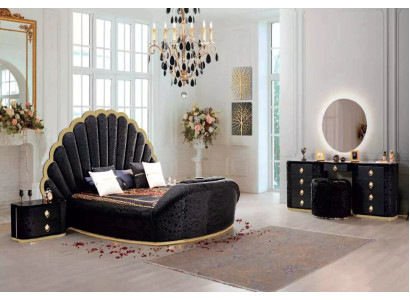 Modern luxurious bedroom furniture made from high-quality fabric and sturdy wood