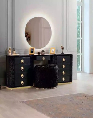 Modern luxurious bedroom furniture made from high-quality fabric and sturdy wood