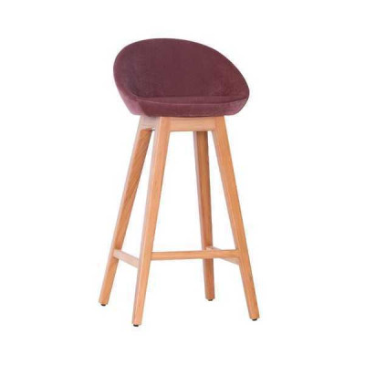 Modern Purple Chair Designer Bar Stool Wooden Chair Stylish Luxury Furniture Stool
