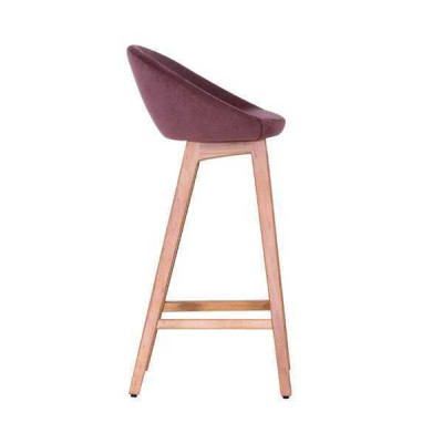 Modern Purple Chair Designer Bar Stool Wooden Chair Stylish Luxury Furniture Stool