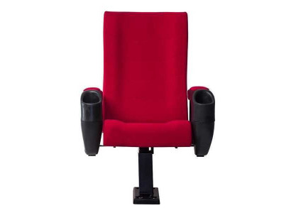 Modern Armchair Armchair Sofa 1 Seater for Theater Cinema Design Luxury Red Textile